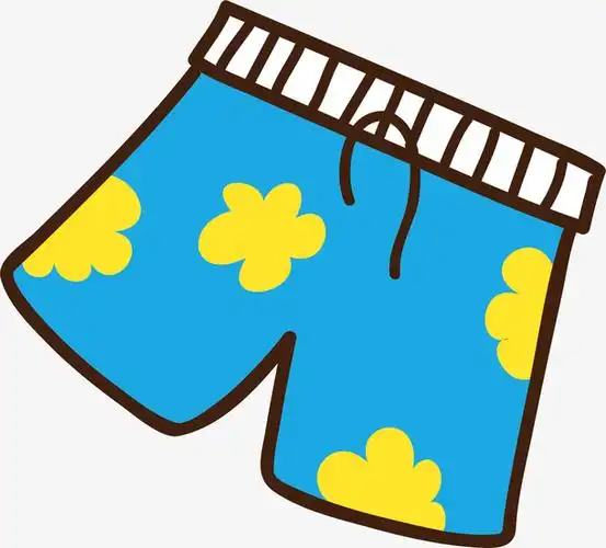 矢量图蓝色花裤衩