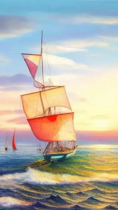 ai绘画:海上风帆.#创作灵感 #图文伙伴计划 #抖音图文来 - 抖音