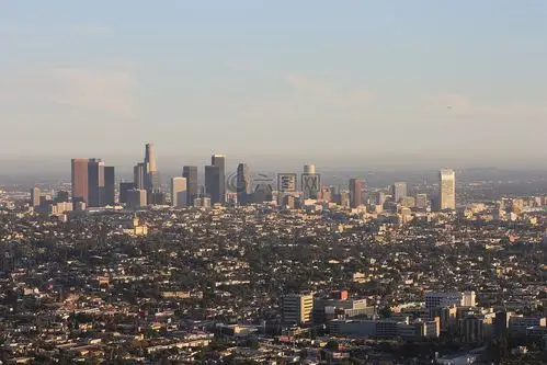 洛杉矶市中心,pic 从天空,洛杉矶