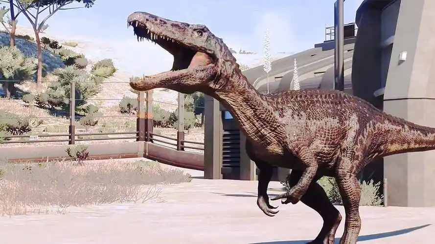 重爪龙,战狂棘龙,角鼻龙—游戏:侏罗纪世界进化