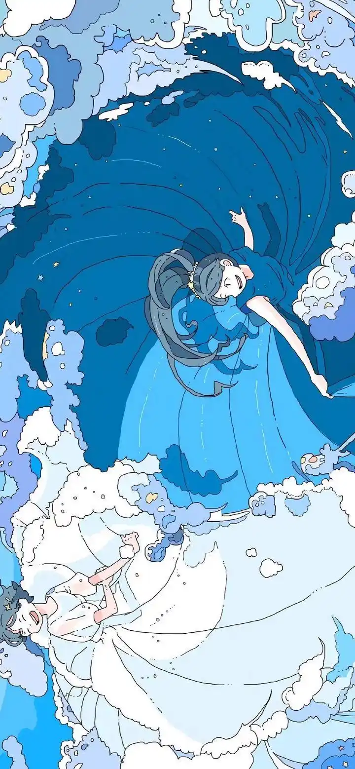 唯美治愈文艺范蓝色系深海动漫壁纸