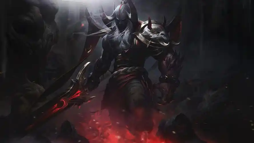 lol英雄联盟 暗裔剑魔 亚托克斯 aatrox 猩红之月 4k壁纸