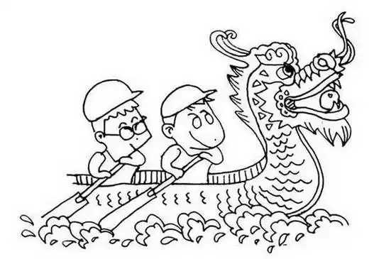 龙舟简笔画 龙舟简笔画图片