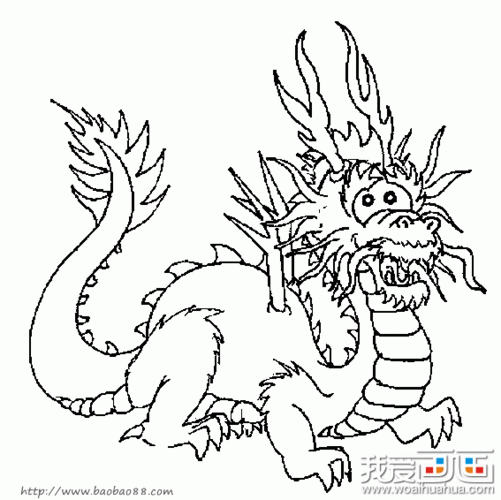 儿童简笔画华阳龙