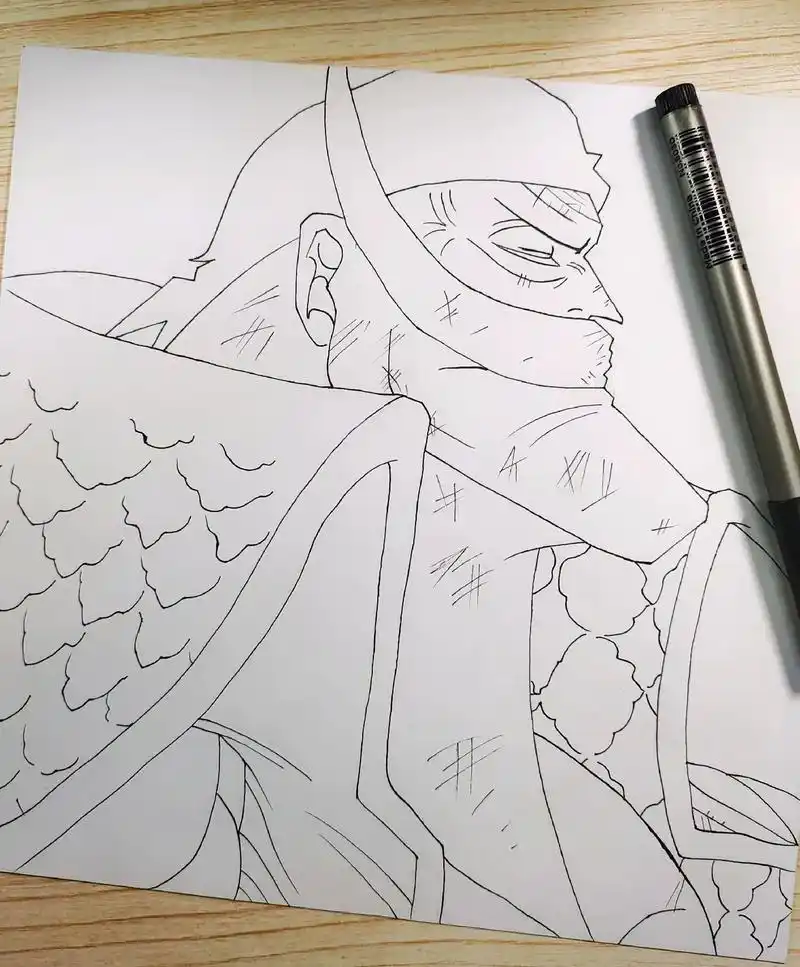 海贼王 #手绘 #画渣日常 #白胡子 #马克笔手绘  - 抖音