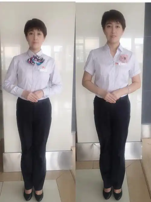 大经路支行创建"不排队银行"系列之礼仪篇--员工着装规范展示