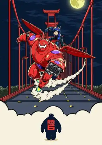 【侵删】手绘海报#超能陆战队#大白#bh6#小広