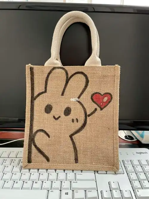 无印良品麻袋手绘diy