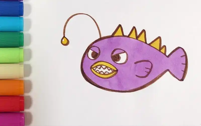 活动作品儿歌多多动物简笔画安康鱼学画神奇海洋动物