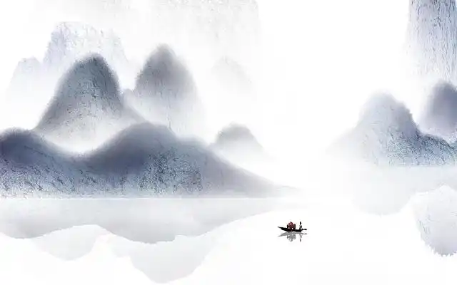 月亮展板背景黄色唯美手绘秋天小鹿风景秋分秋天展板背景水墨中国风二