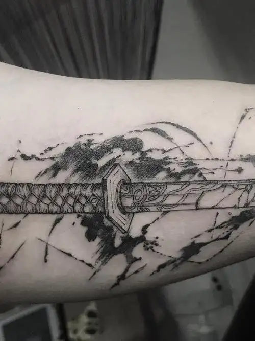 千刃_纹身图案手稿图片_一山的纹身作品集