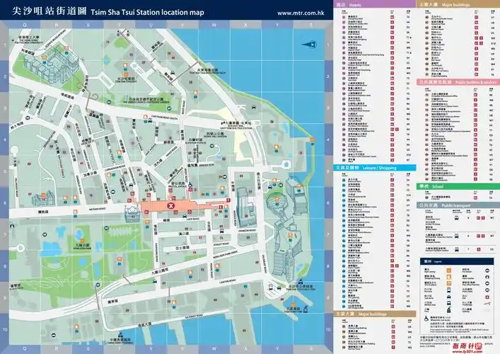香港地铁尖沙嘴站街道图-香港地铁