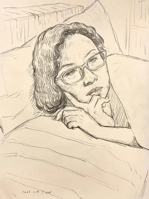 速写日常5画老妈