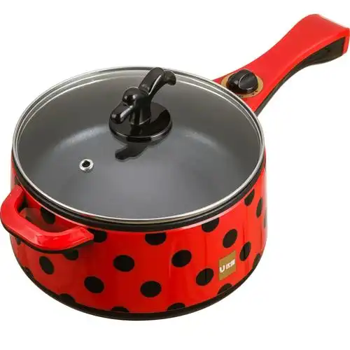 优雪电炒锅多功能学生炒菜不粘锅蒸煮一体小型火锅宿舍迷你小电锅