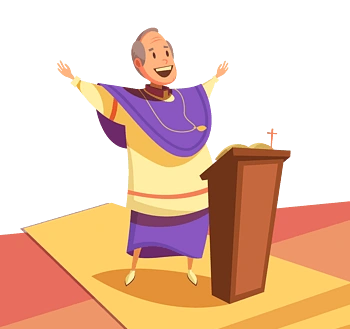 矢量卡通基督教教父素材