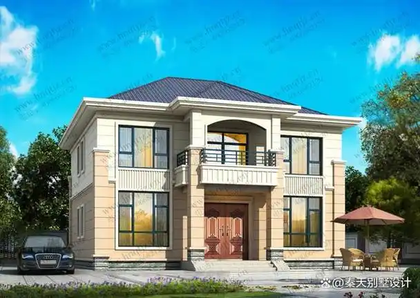 这款二层小别墅设计图纸,外观采用最有对称式设计,样式简洁新颖,符合