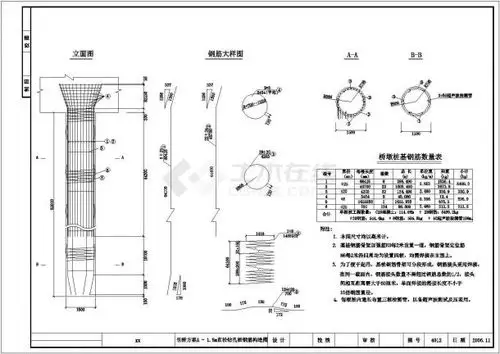 某特大桥钻孔桩钢筋笼构造设计图