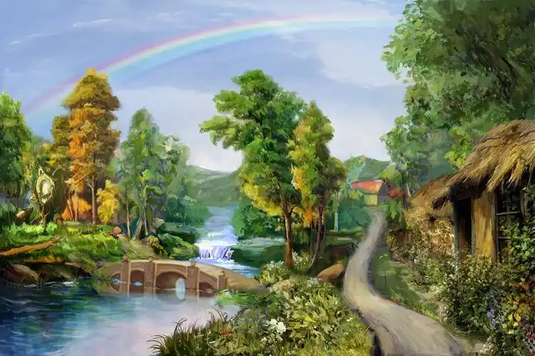 卡通童话森林唯美意境图片