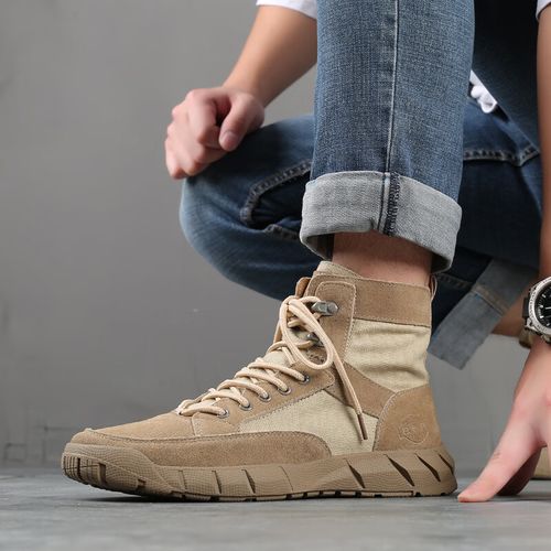 美国骆驼高帮登山鞋男士防滑徒步鞋男款户外越野爬山马丁靴轻便透气