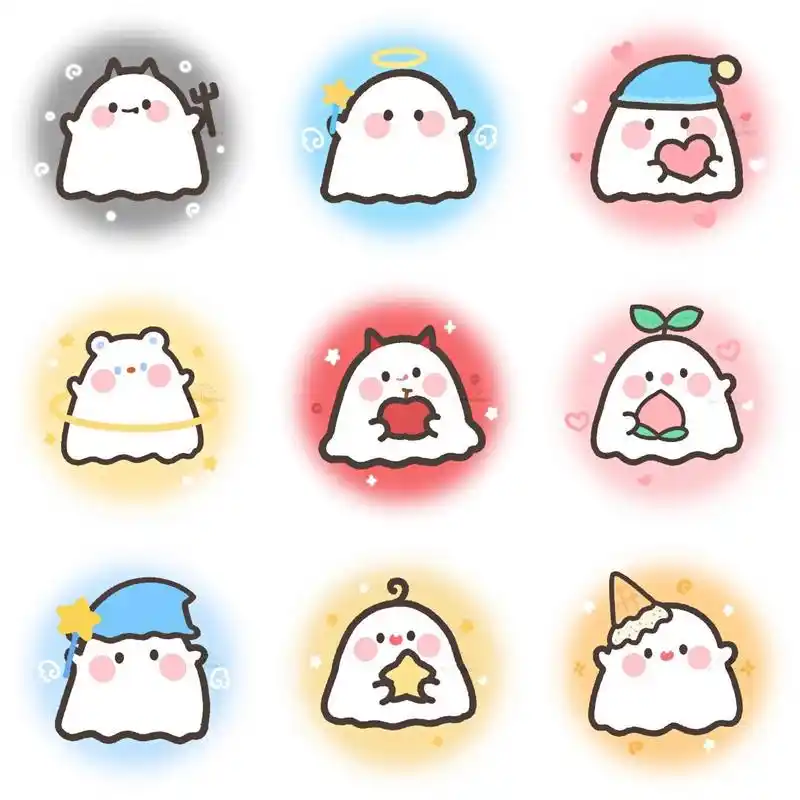 09平面可爱鬼|小幽灵头像 把可爱鬼压扁了