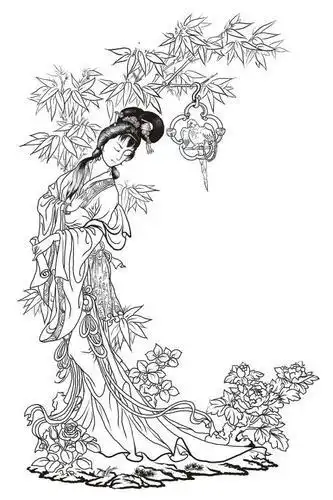 钗书签简笔画林黛玉葬花简笔画漫画版林黛玉简笔画红楼梦简笔画林黛玉