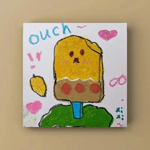 油画棒简笔画涂鸦可爱