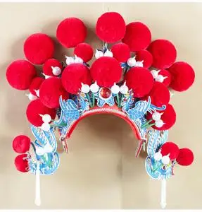 古装京剧戏曲影楼武旦刀马旦穆桂英女将军盔帽七星额子绒球凤冠