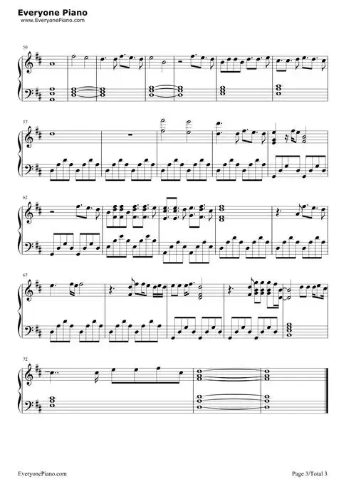 missing you-all time low五线谱预览3