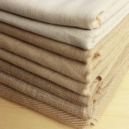 纯色粗麻麻布diy手工麻袋亚麻黄麻布料茶席海绵垫