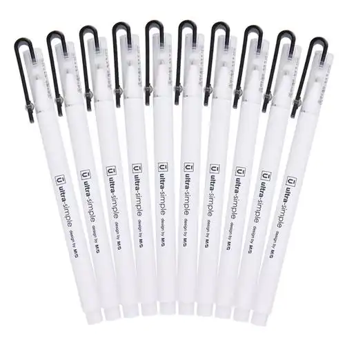 晨光(m&g)agpb2001黑色中性笔 10支/盒 0.5mm 优品签字笔 写字笔 水笔