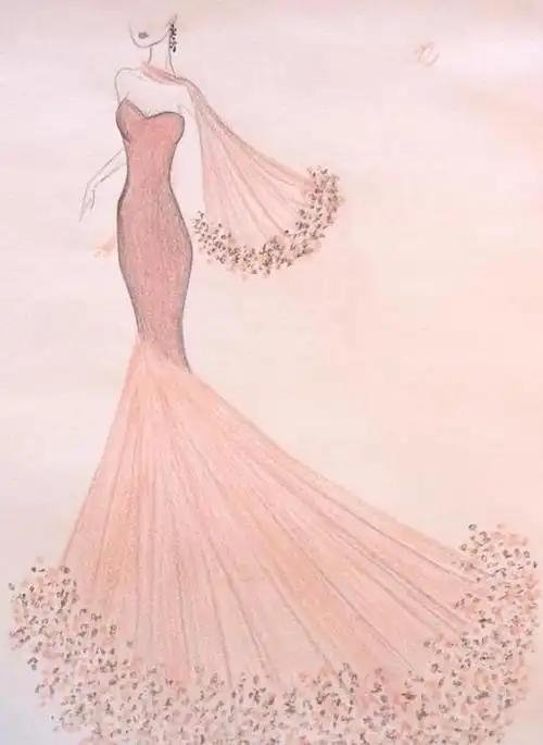 『那些大师们的手绘婚纱礼服服装设计图』@怪兽m