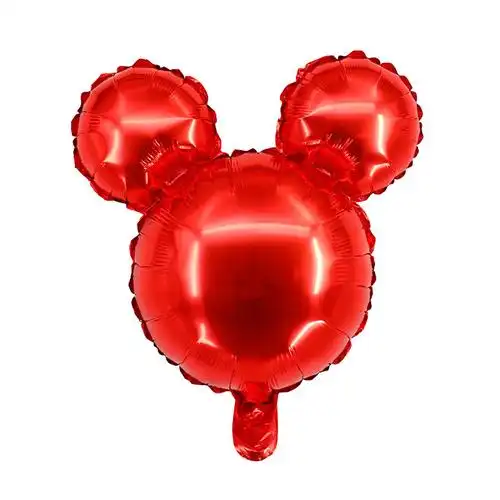 18寸光板纯色米奇头气球 生日派对装饰布置卡通米老鼠铝膜气球