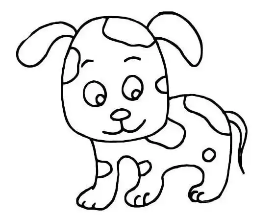 图集小狗简笔画步骤图-可爱的小狗狗每天学一幅简笔画公主床简笔画画