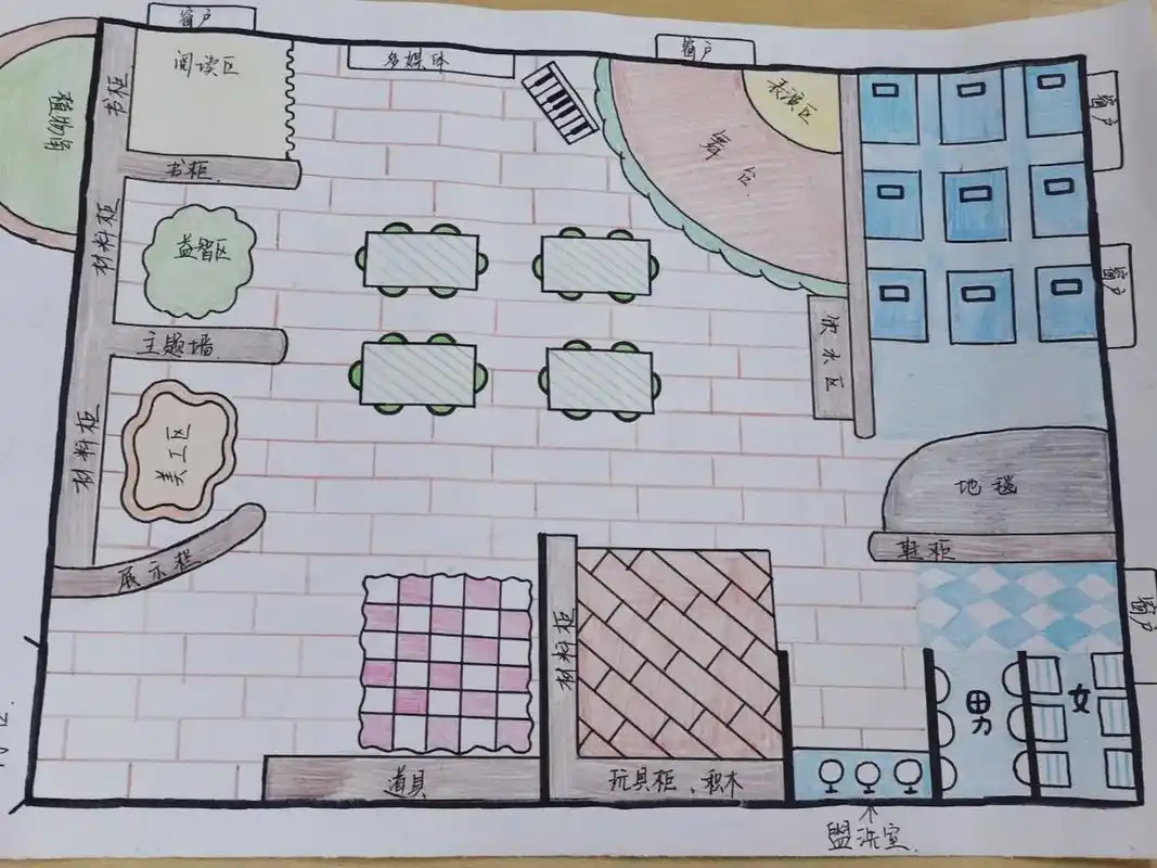 幼儿园教室平面设计图 教师平面设计图