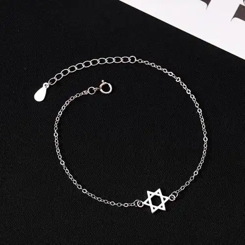 925纯银六芒星手链女2020年新款潮ins冷淡风小众轻奢高级感手饰品