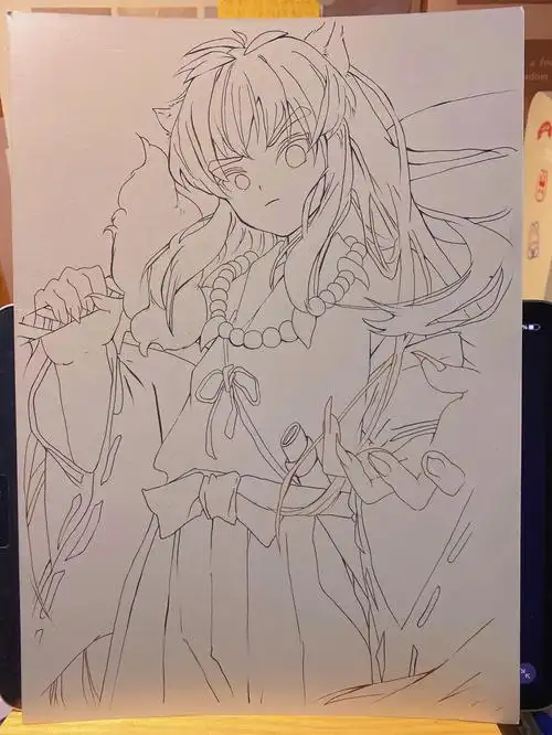 临摹犬夜叉附过程图