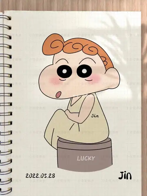 零基础手绘教程蜡笔小新简笔画教程