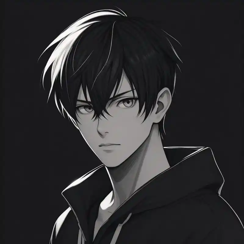 头像大赏 探索黑白动漫世界的魅力,一组精选的黑白动漫男头像等你来领