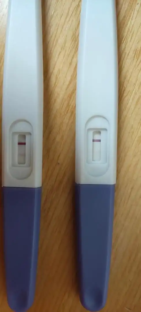 大家帮我看下是不是怀孕了,前三天测有一条很浅很浅