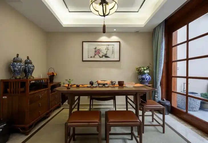 大户型新中式茶室装修效果图