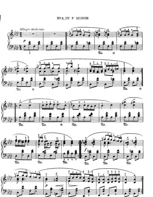 舒伯特6首音乐瞬间 6 moments musicaux, op.94, schubert钢琴谱