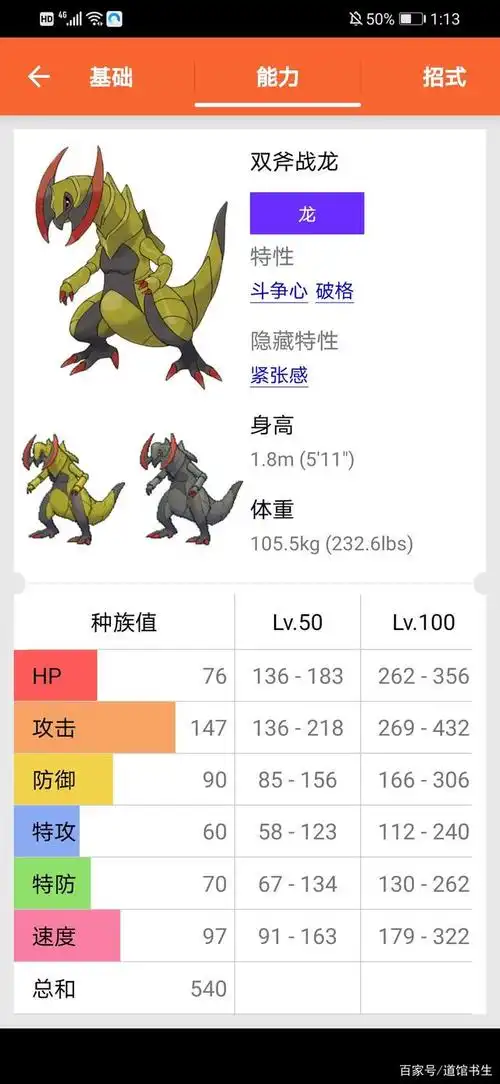 口袋妖怪:强力的物攻龙系双斧战龙