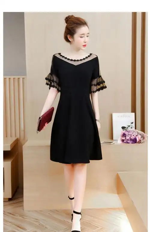 15大码女装仙裙200斤减龄2019夏季新款藏肉遮肚子连衣裙_|许仙阁|福利