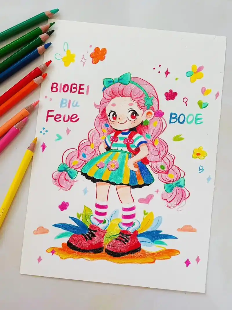 可可爱爱的治愈系女孩来啦～推荐一款自用彩铅, - 抖音