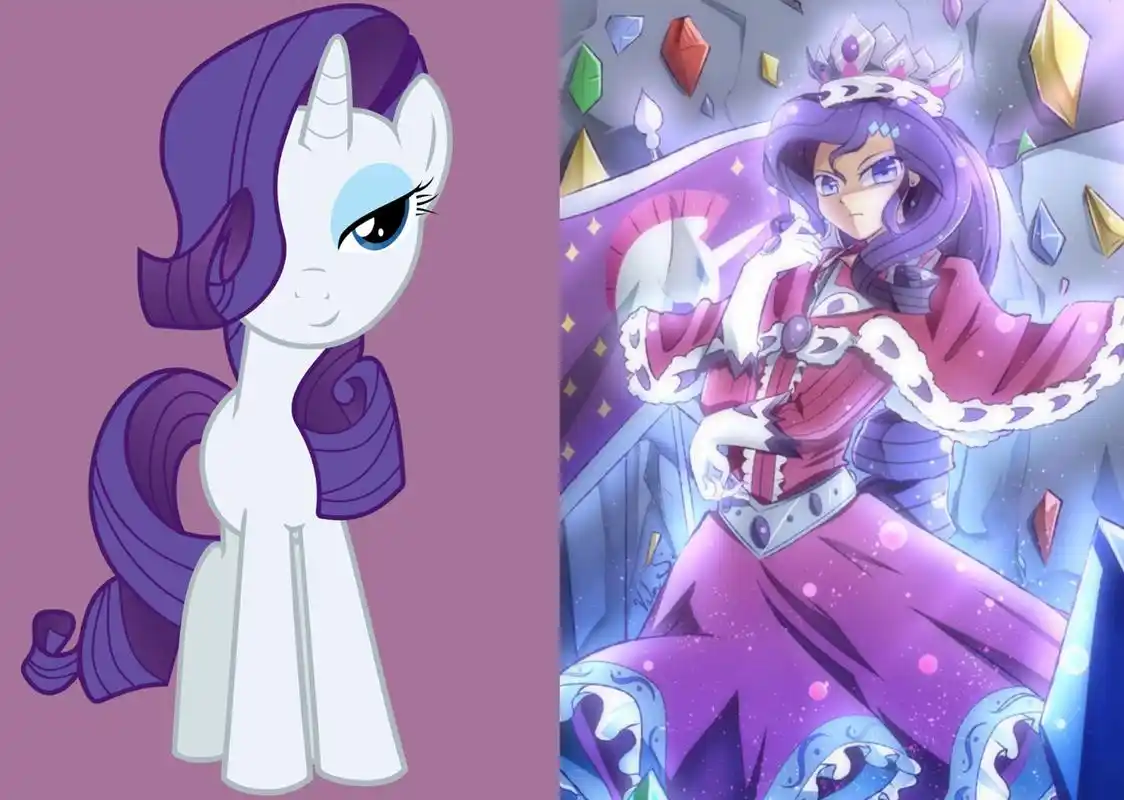 当《小马宝莉》变成美少女后,瑞瑞成闪耀女神,碧琪化身小天使