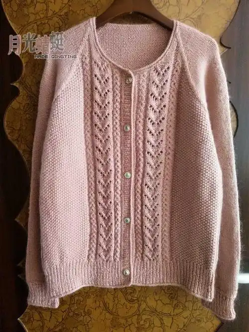 春熙云纹女士棒针镂空花开衫毛衣-编织教程-编织人生