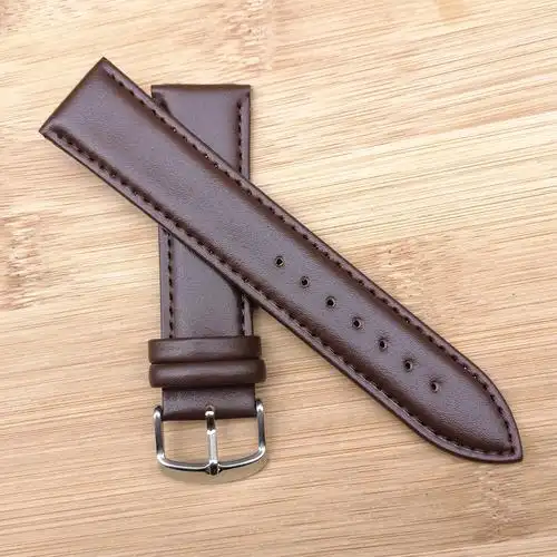厂家批发针纹真皮手表带黑色头层牛皮表带16 18 20 22现货