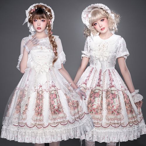 【优派瑞】拇指姑娘 op jsk原创国牌lolita洋装可爱cla印花连衣裙