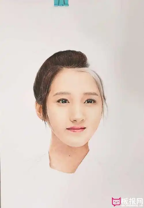 简单的人物彩铅画教程,关晓彤彩铅画图片