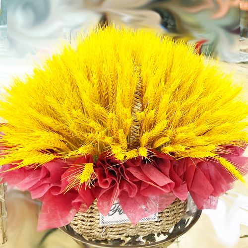 大麦花束摆件黄金麦穗干花天然装饰道具插花金麦稻穗花篮开业大麦